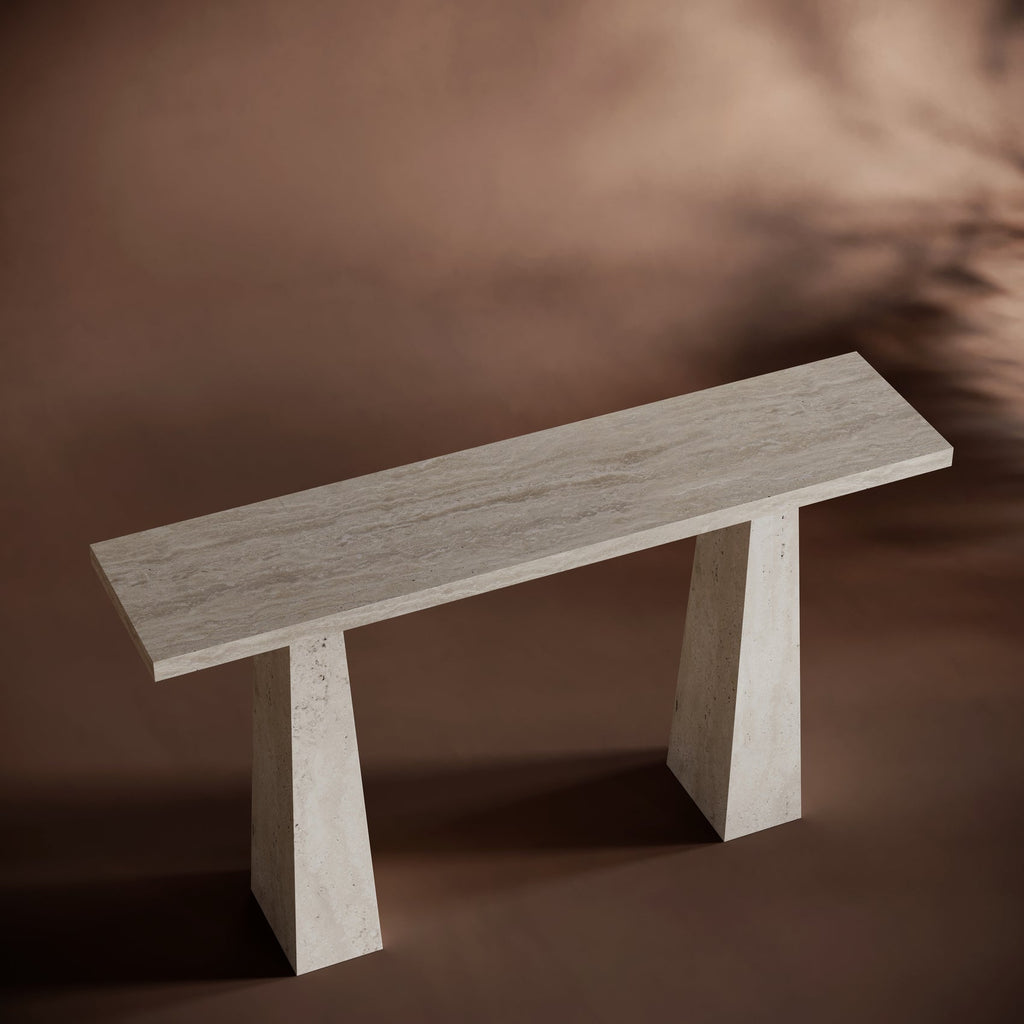 ALESSIO Travertine Console Table