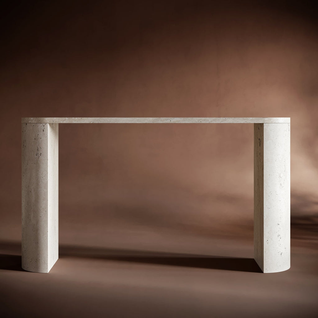 BEATRICE Travertine Console Table