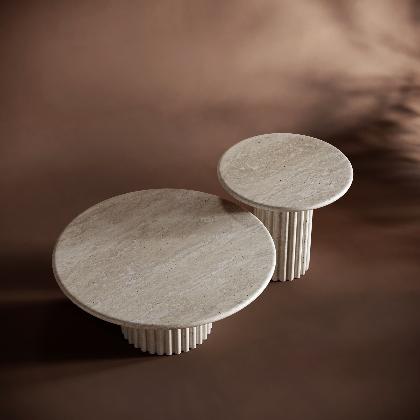 BIANCA Travertine Coffee Table Set