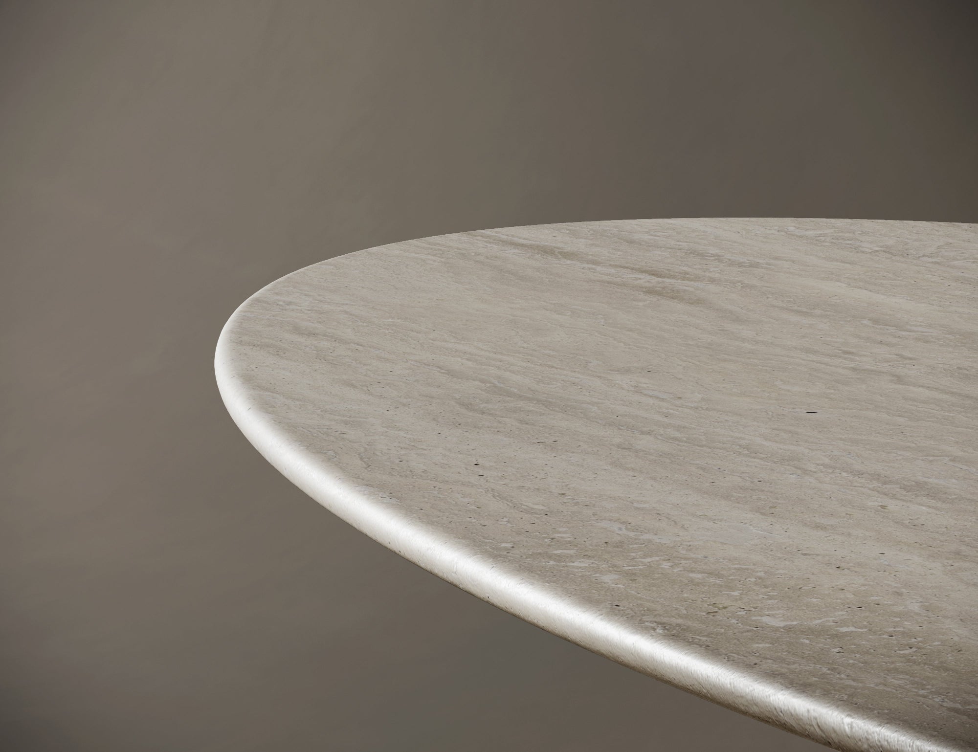 Ellipse Travertine Dining Table - V Legs | Ready to Ship