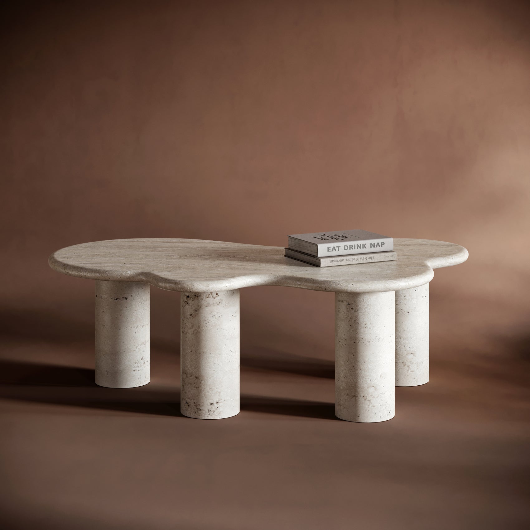 ISABELLA Organic Travertine Coffee Table