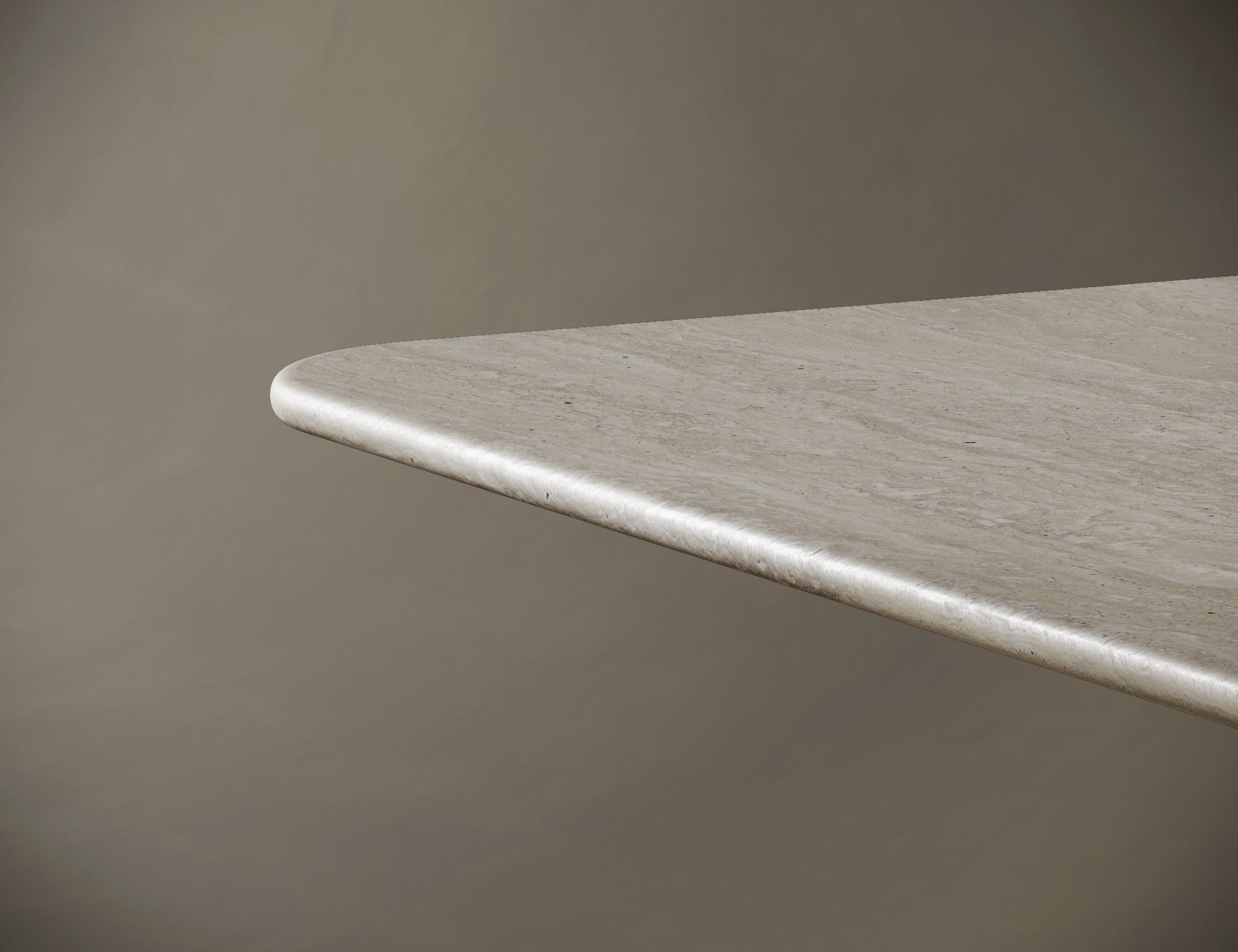 Rectangular Travertine Dining Table - Cylindrical Legs